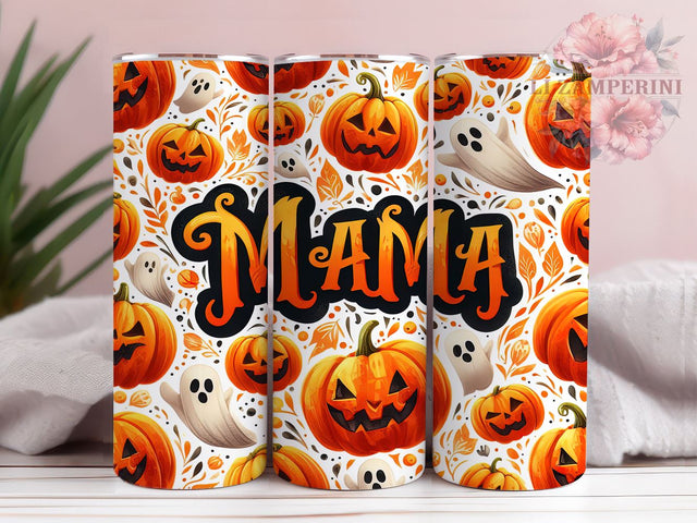 Spooky Mama 20oz Tumbler, Spooky Season Tumbler Png, Straight & Tapered Tumbler Wrap, Instant Digital Download Sublimation Li Zamperini 
