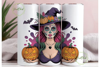 Spooky Mama 20oz Tumbler Wrap Sublimation PixelChick 