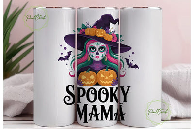Spooky Mama 20oz Tumbler Wrap Sublimation PixelChick 