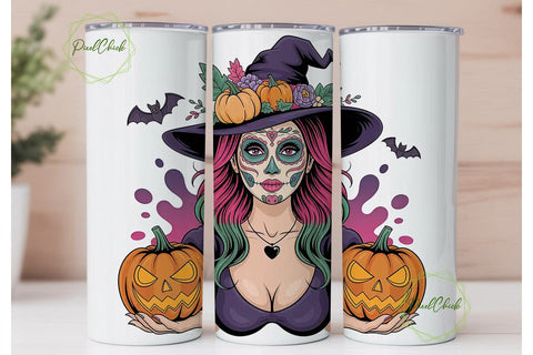 Spooky Mama 20oz Tumbler Wrap Sublimation PixelChick 
