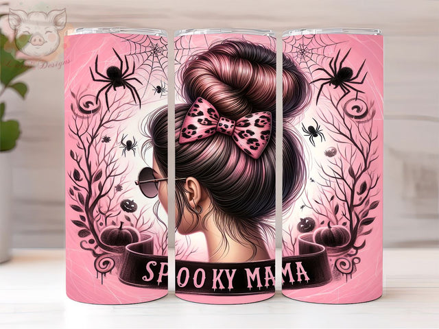 Spooky Mama Halloween 20oz Tumbler Png, Straight & Tapered Tumbler Png, Spooky Tumbler Png, Digital Download PNG Sublimation Lara' s Designs 