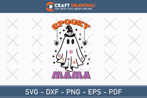 Spooky Mama Halloween Svg, Halloween Png , Halloween Clipart, Ghost Svg, Halloween Shirt Svg, Hippie Svg, Retro Svg, Svg Bundle, Sublimation Designs SVG Debashish Barman 