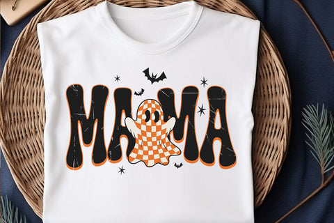 Spooky Mama Halloween svg, Spooky Mama svg, retro Halloween svg, Ghost Spooky Png, Preppy Halloween Mama Png SVG DesignDestine 