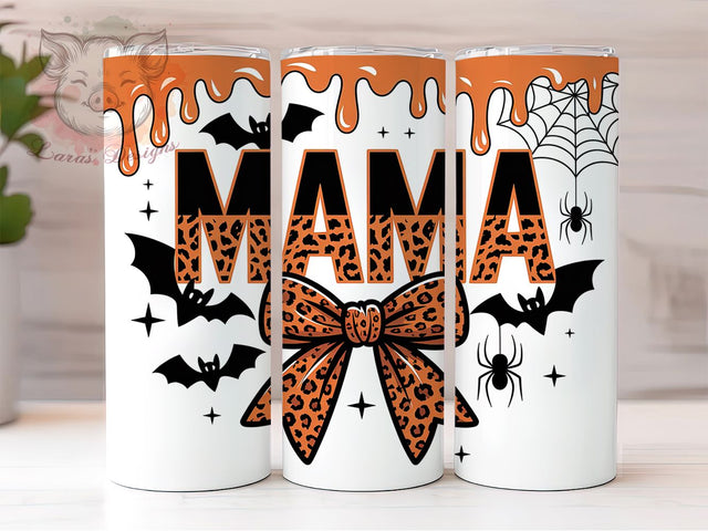 Spooky Mama Halloween Tumbler, Halloween Mom Tumbler Design, Cute Spooky Sublimation Wrap, Fall Witchy Drinkware Design, Funny Halloween Coffee Tumbler, Ghost Pumpkin Tumbler Wrap Sublimation Lara' s Designs 