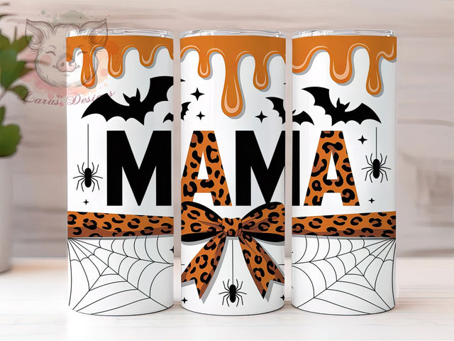 Spooky Mama Halloween Tumbler, Halloween Mom Tumbler Design, Cute Spooky Sublimation Wrap, Fall Witchy Drinkware Design, Funny Halloween Coffee Tumbler, Ghost Pumpkin Tumbler Wrap Sublimation Lara' s Designs 