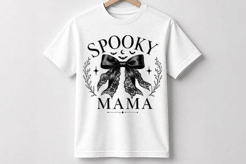 Spooky Mama PNG Halloween Bow Digital Download SVG BillahCrafts 