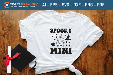 Spooky Mini Halloween Svg, Halloween Png , Halloween Clipart, Ghost Svg, Halloween Shirt Svg, Hippie Svg, Retro Svg, Svg Bundle, Sublimation Designs SVG Debashish Barman 