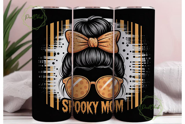 Spooky Mom 20oz Tumbler Design Sublimation PixelChick 