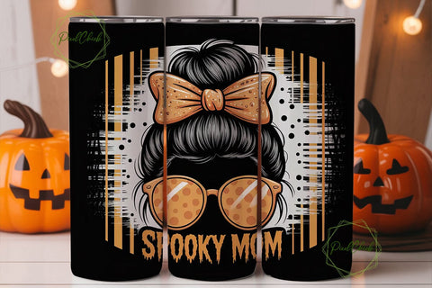 Spooky Mom 20oz Tumbler Design Sublimation PixelChick 