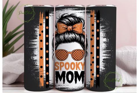 Spooky Mom 20oz Tumbler Design Sublimation PixelChick 