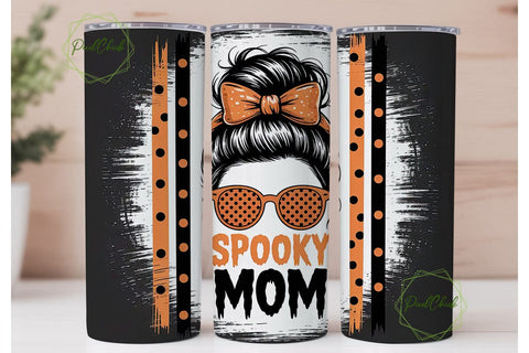 Spooky Mom 20oz Tumbler Design Sublimation PixelChick 