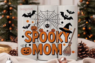 Spooky Mom 20oz Tumbler Wrap Sublimation DesignSVG 