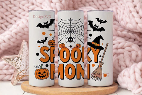 Spooky Mom 20oz Tumbler Wrap Sublimation DesignSVG 