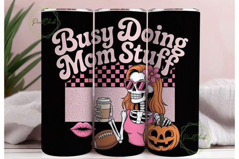 Spooky Mom Life 20oz Tumbler Wrap Sublimation PixelChick 