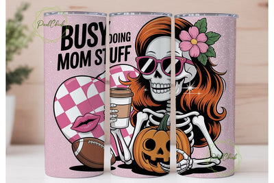 Spooky Mom Life 20oz Tumbler Wrap Sublimation PixelChick 