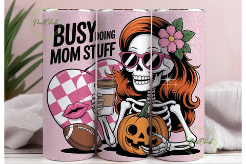 Spooky Mom Life 20oz Tumbler Wrap Sublimation PixelChick 