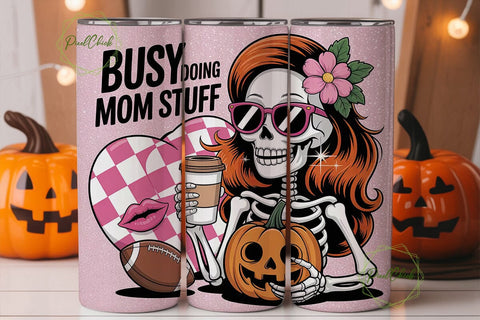 Spooky Mom Life 20oz Tumbler Wrap Sublimation PixelChick 