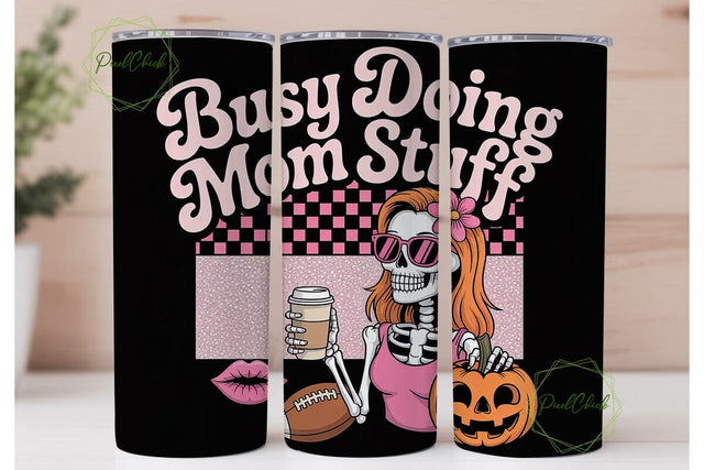 Spooky Mom Life 20oz Tumbler Wrap Sublimation PixelChick 