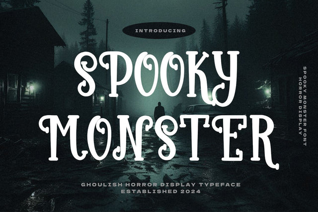 Spooky Monster Font Mozarella 