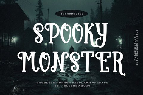 Spooky Monster Font Mozarella 