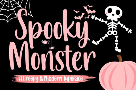 Spooky Monster Font Studio Natural Ink 