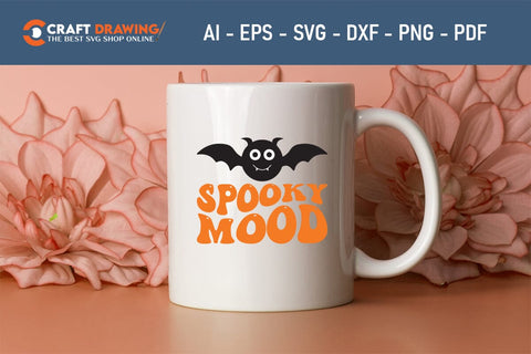 Spooky Mood Halloween Svg, Halloween Png , Halloween Clipart, Ghost Svg, Halloween Shirt Svg, Hippie Svg, Retro Svg, Svg Bundle, Sublimation Designs SVG Debashish Barman 