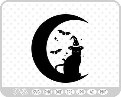 Spooky Moon Halloween SVG DottieDigitals 