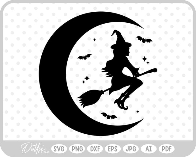 Spooky Moon Halloween SVG DottieDigitals 