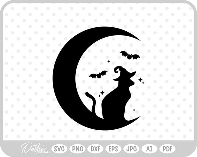 Spooky Moon Halloween SVG DottieDigitals 