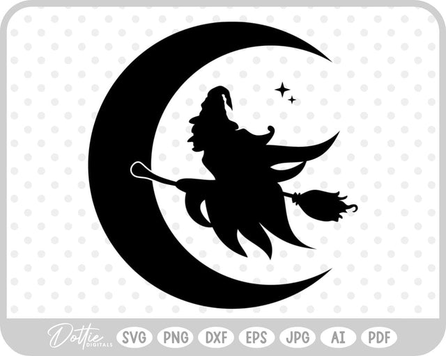 Spooky Moon Halloween SVG DottieDigitals 