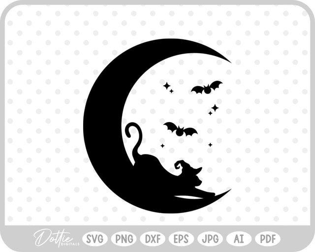 Spooky Moon Halloween SVG DottieDigitals 