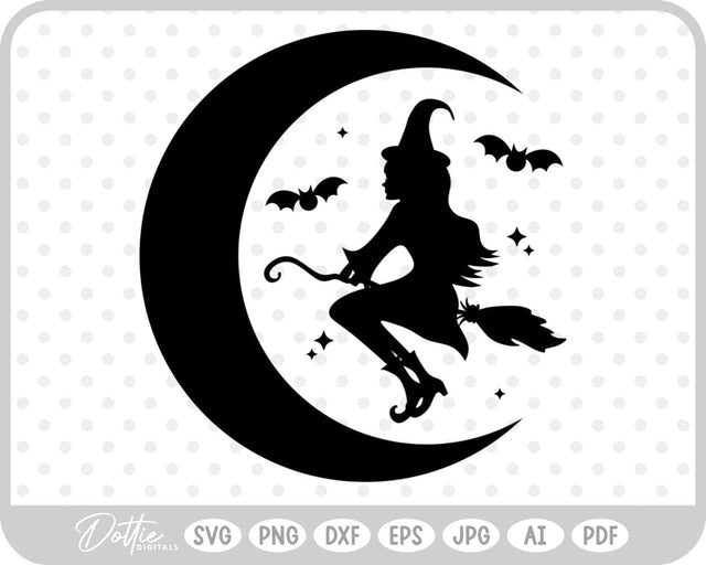 Spooky Moon Halloween SVG DottieDigitals 