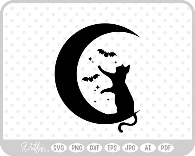 Spooky Moon Halloween SVG DottieDigitals 