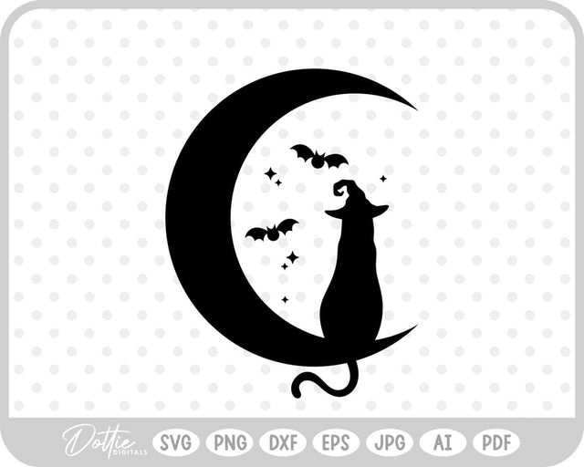 Spooky Moon Halloween SVG DottieDigitals 