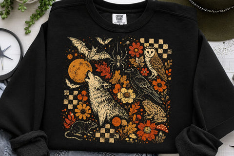 Spooky Moon Wolf Halloween PNG SVG DesignDestine 