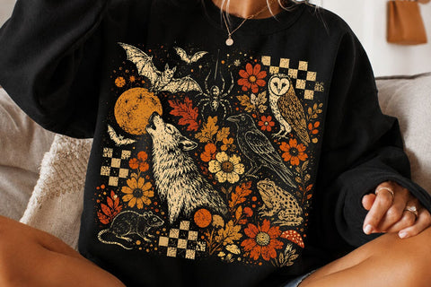 Spooky Moon Wolf Halloween PNG SVG DesignDestine 