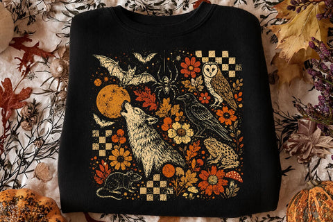 Spooky Moon Wolf Halloween PNG SVG DesignDestine 