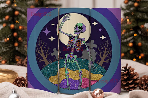 Spooky Moonlit Graveyard 20oz Tumbler Sublimation DesignSVG 