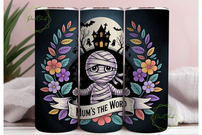 Spooky Mummy Halloween 20oz Tumbler Wrap Sublimation PixelChick 