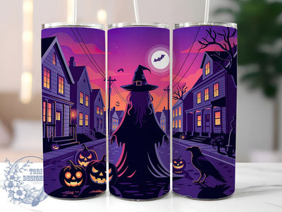 Spooky Neon Witch Halloween Tumbler, Halloween Neon Wrap, 20oz Sublimation, Witch Neighborhood Cup, Spooky Neon Mug, Halloween Witch Design, Bright Halloween Tumbler Sublimation ToriDesigns 