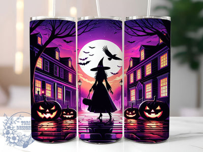 Spooky Neon Witch Halloween Tumbler, Halloween Neon Wrap, 20oz Sublimation, Witch Neighborhood Cup, Spooky Neon Mug, Halloween Witch Design, Bright Halloween Tumbler Sublimation ToriDesigns 
