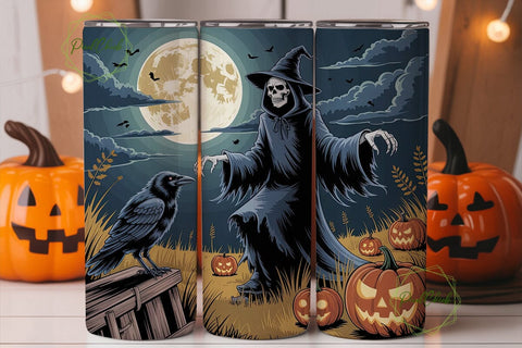 Spooky Night Scarecrow 20oz Tumbler Sublimation PixelChick 
