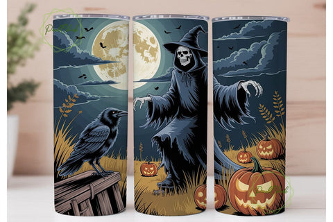 Spooky Night Scarecrow 20oz Tumbler Sublimation PixelChick 
