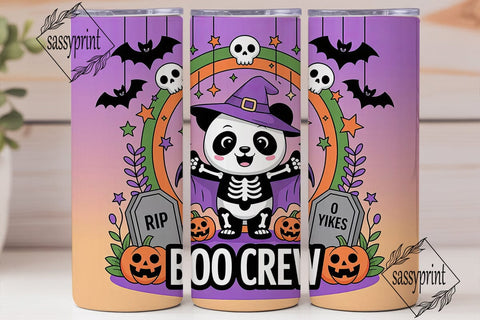Spooky Panda Halloween 20oz Tumbler Wrap Sublimation sassyprint 