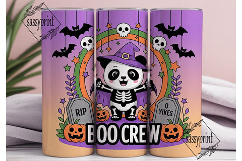 Spooky Panda Halloween 20oz Tumbler Wrap Sublimation sassyprint 