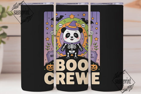 Spooky Panda Halloween 20oz Tumbler Wrap Sublimation sassyprint 