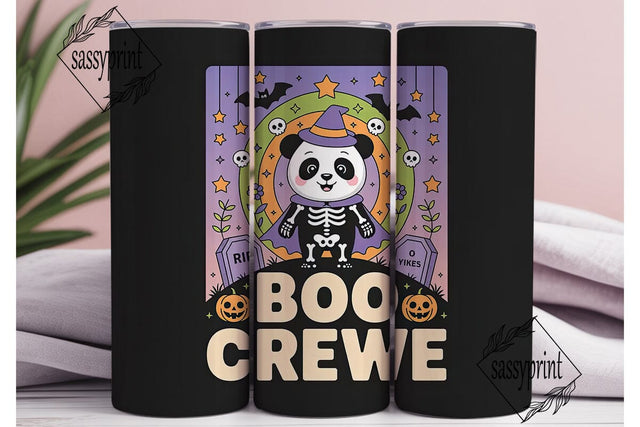 Spooky Panda Halloween 20oz Tumbler Wrap Sublimation sassyprint 