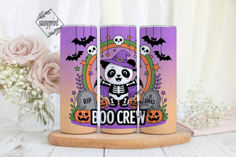 Spooky Panda Halloween 20oz Tumbler Wrap Sublimation sassyprint 