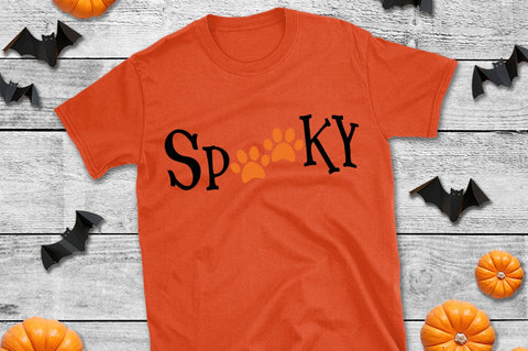 Spooky Paw Print SVG | Halloween Pet Lover Cut File | Dog Mom and Cat Lover Halloween SVG SVG Pickled Thistle Creative 