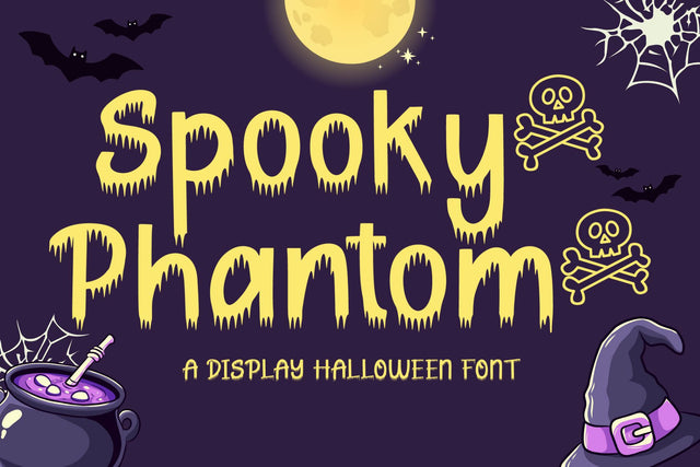 Spooky Phantom Font AEN Creative Store 